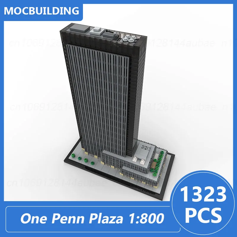 One Penn Plaza Arquitetura Modelo Blocos de Construção, DIY Montar Tijolos, Exibição, Brinquedo Educativo De Natal, Presentes, Escala 1:800, 1323Pcs