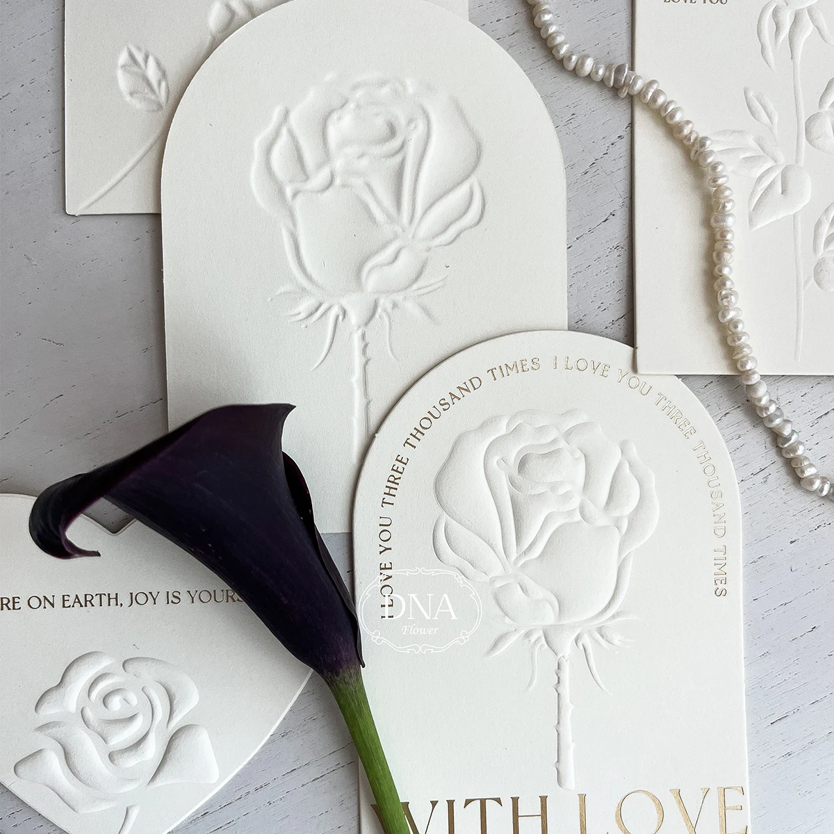 10pcs Valentine\'s Day Rose Love Poem Series Card Greeting Card Hang Card Postcard Hang Tag
