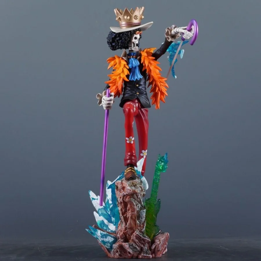 33cm/12.99inch One Piece Figure BROOK Action Figures Anime Pvc Burukku Statue Desktop Ornamen Collection Model Toys for Gifts - view 3