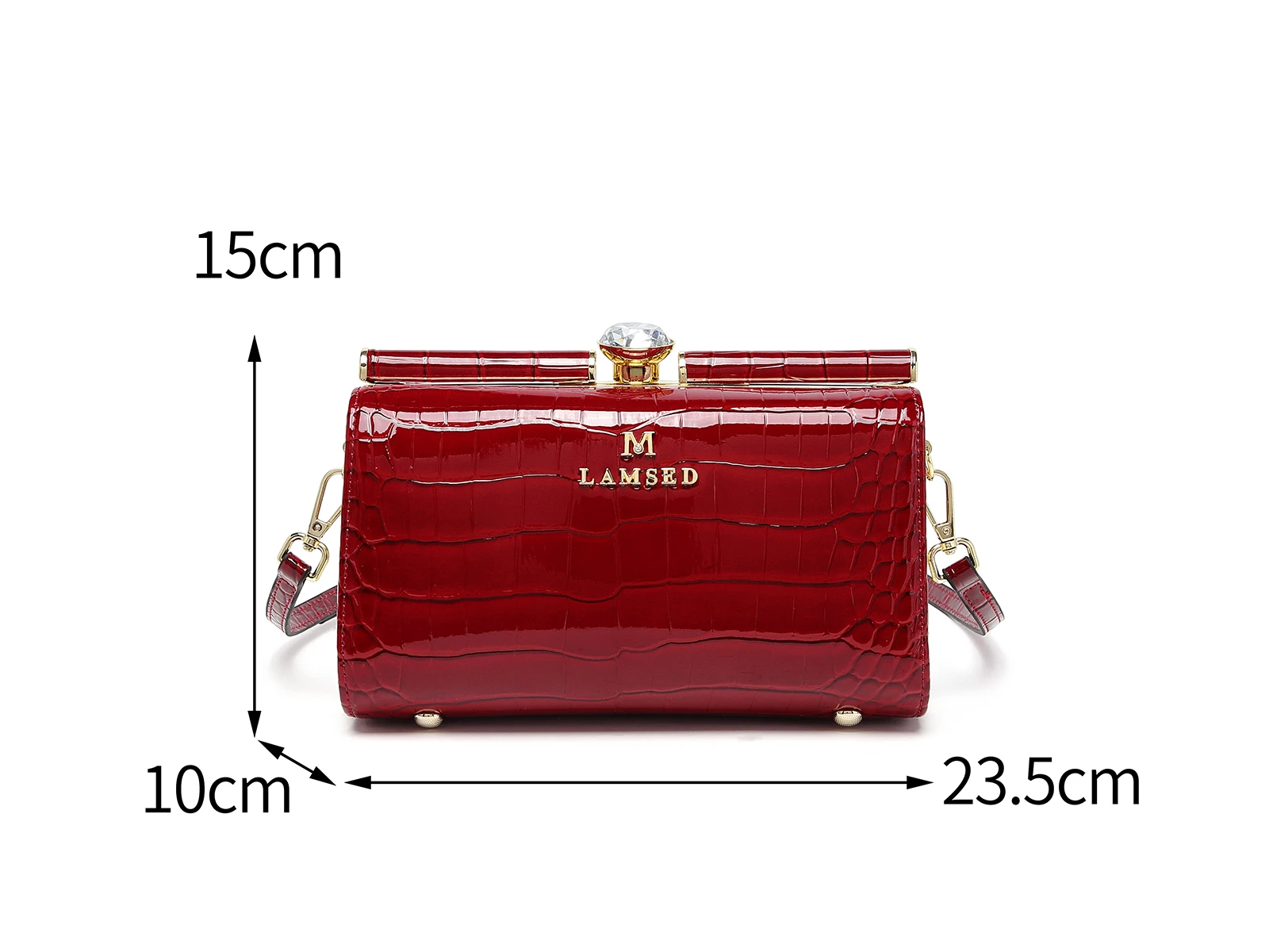 Shoulder Bags for Women Chain Female Bag Retro Crossbody Bag Simple Dinner Bag Crocodile Pattern Ladies Clutch