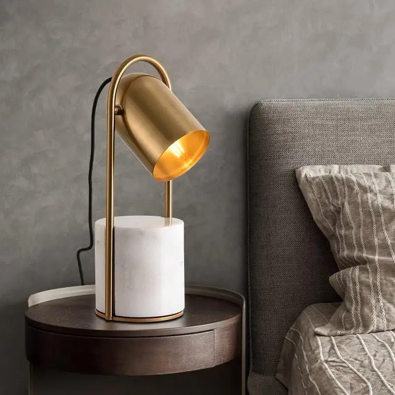 Nordic creative marble table lamp living room post-modern art designer model room study bedroom bedside lamp