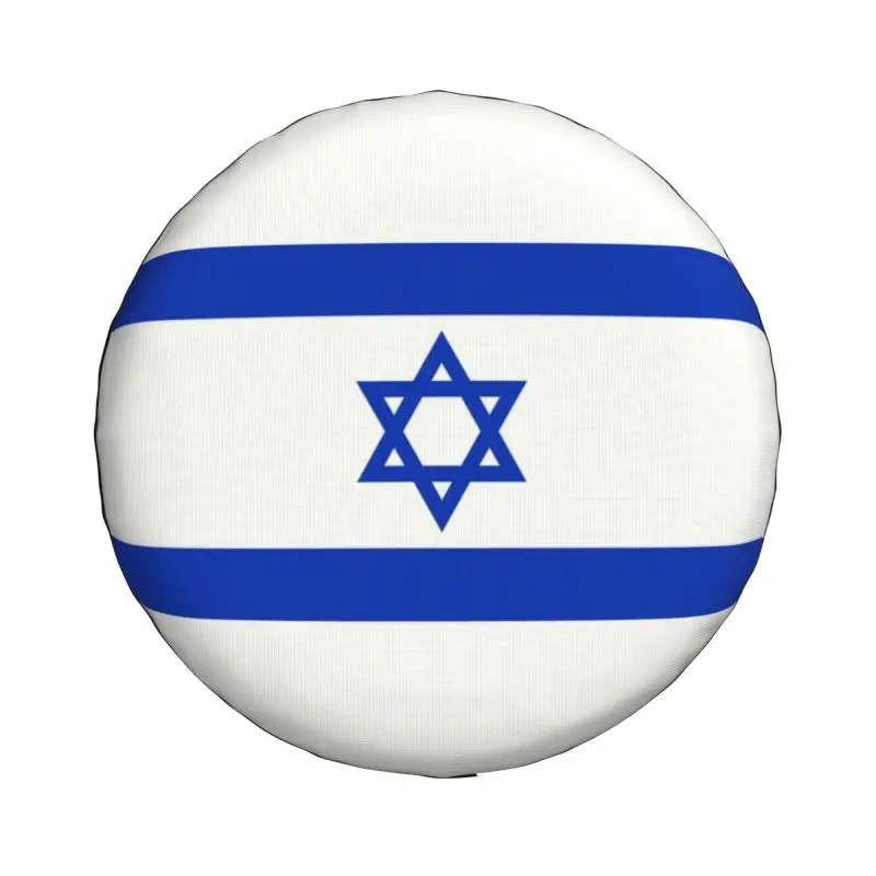 Custom Israeli Flag Spare Tire Cover for Mitsubishi Pajero 4WD 4x4 Trailer Car Wheel Protector 14