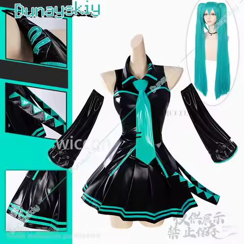 Anime Game Project Sekai Cosplay Miikuu Jirai Kei Uniform Lolita Y2K Green Wigs For Halloween Christmas Girls Woman Customized