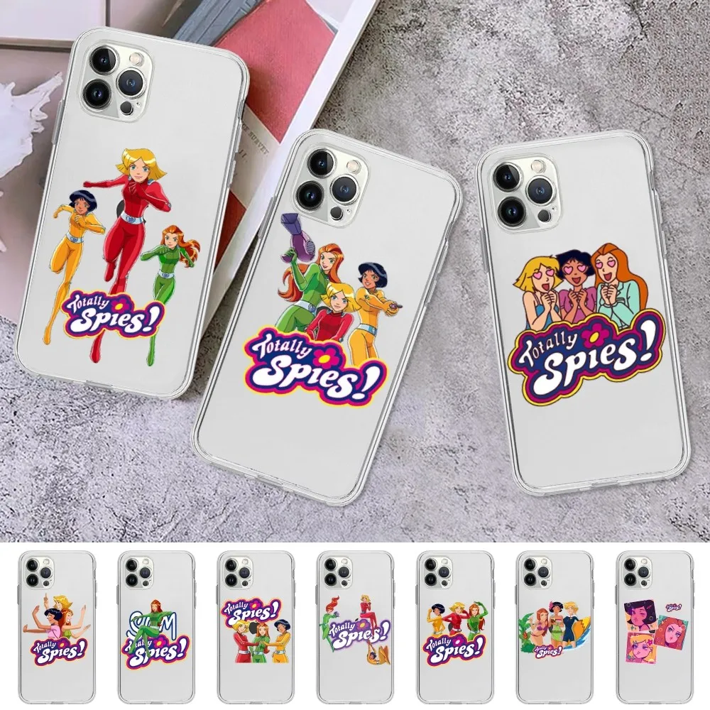 Totally Spies Phone Case For iPhone 15 11 12 13 14 Mini Pro Max XR X XS TPU Clear Case For 8 7 6 Plus SE 2020