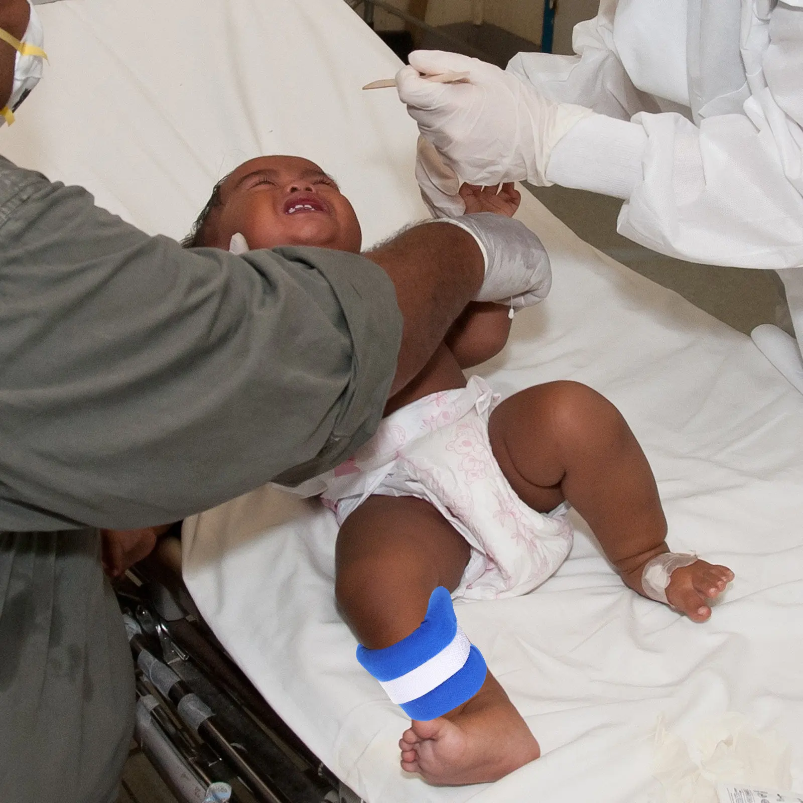 

Набор из 4 регулируемых медицинских фиксирующих бандажей для конечностей для взрослых: предотвращение падений, поддержка рук и коленей, дышащие, мягкие, надежные