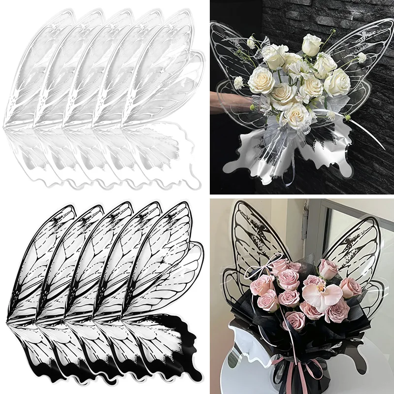 

24Pcs Butterfly Wings Shape Flower Wrapping Paper Bouquets Packing Material Wedding Birthday Party DIY Gift Decoration Supplies