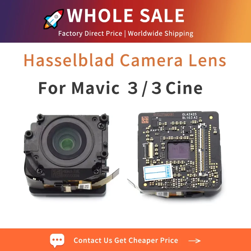 Replacement PTZ Camera Lens for DJI Mavic 3 /3 Cine Gimbal Lens Repair Kit with Optical Glass-Quality Checked Drone Repair Parts