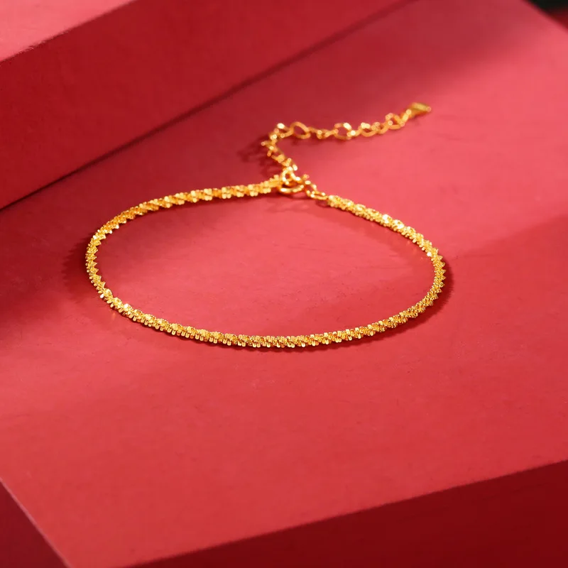 925 Sterling Silver Cauliflower Chain Bracelet 16 to 21cm Fine Jewelry 18k Gold Plated Link Bracelets Bangle Dropshipping