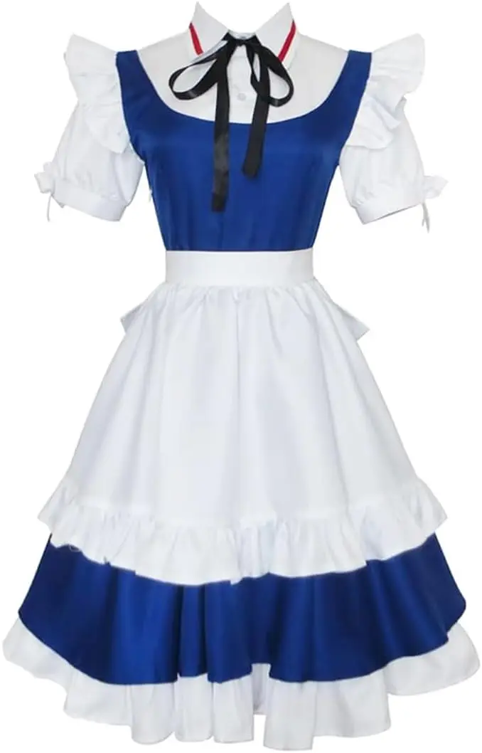 Game TouHou Project Izayoi Sakuya Cosplay Costume Lolita Dress Woman Sexy Maid Uniform Customize