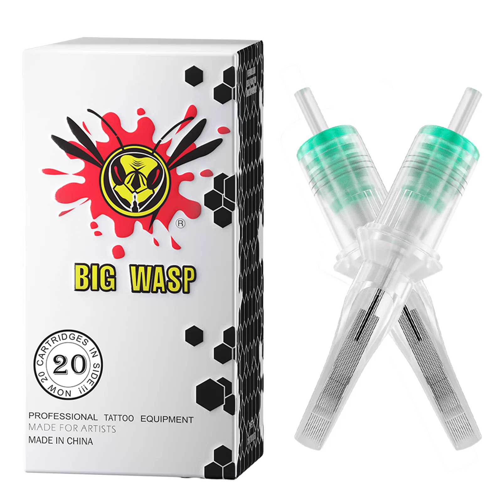 BIGWASP 20 шт. одноразовые картриджи для татуировки иглы M1 0,3 мм 0,35 мм профессиональные стерилизованные безопасные для татуировки роторная машина ручка