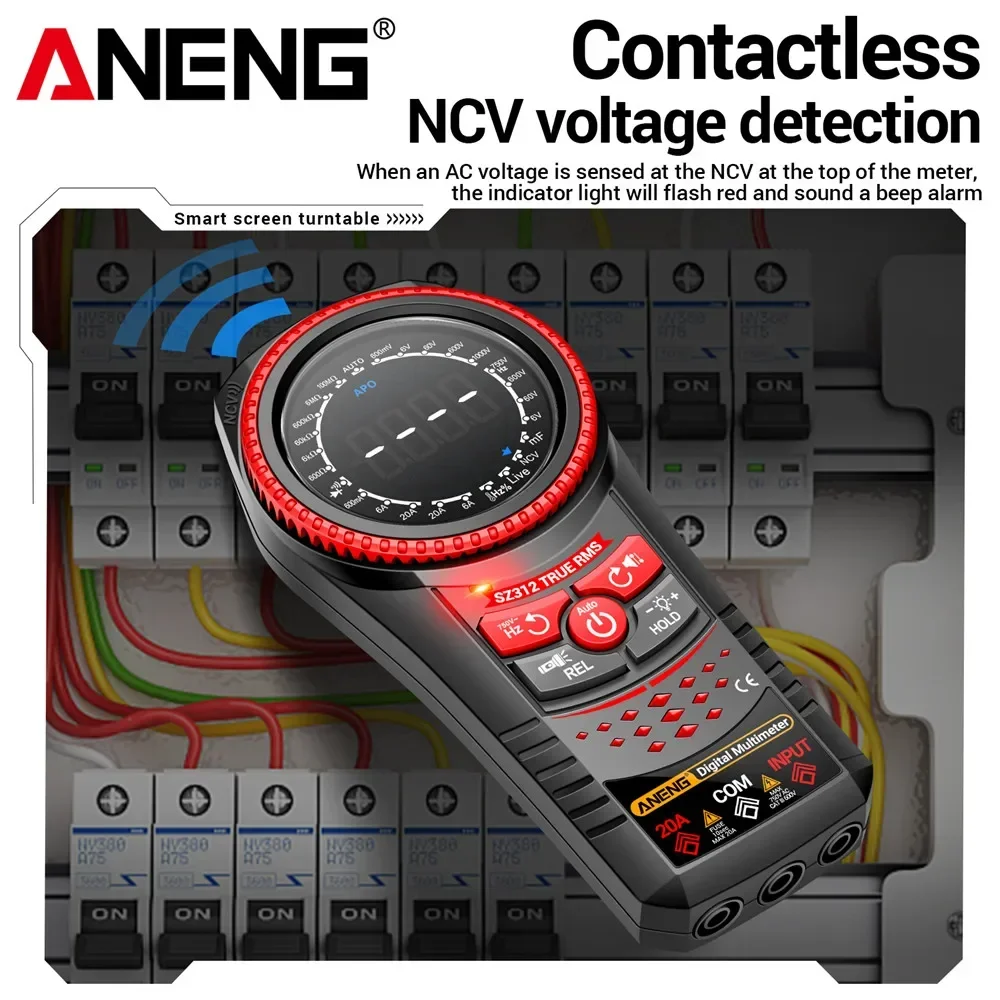 ANENG SZ312 Digital Multimeter 6000 Counts VA Reverse Display AC DC Voltage Current Resistance Capacitance Temperature Tester