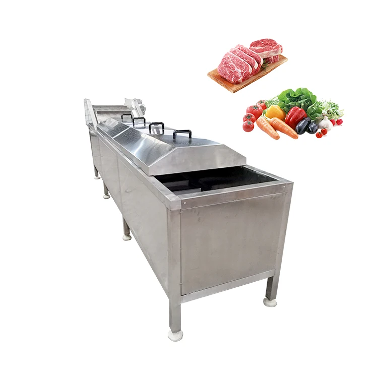 Commercial Steam Gas Electric Continuous Fruit Vegetable Meat Cooking Blancher Blanching Machine