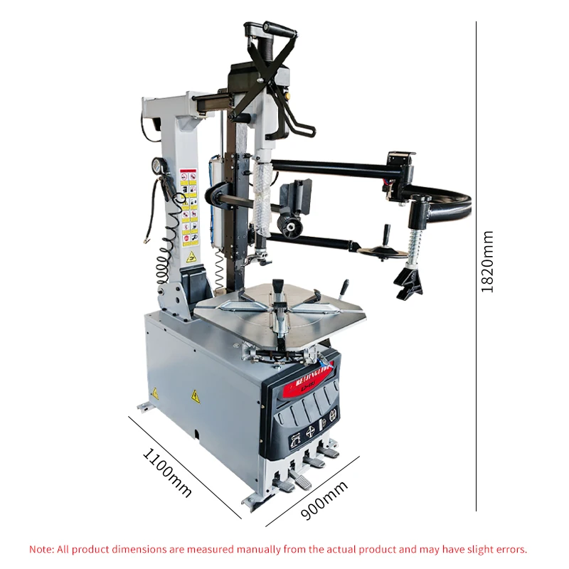 Multi Functional Tire Changer With Right Auxiliary Arm Three Point Auxiliary System Labor Saving Pressure Bar for Efficient