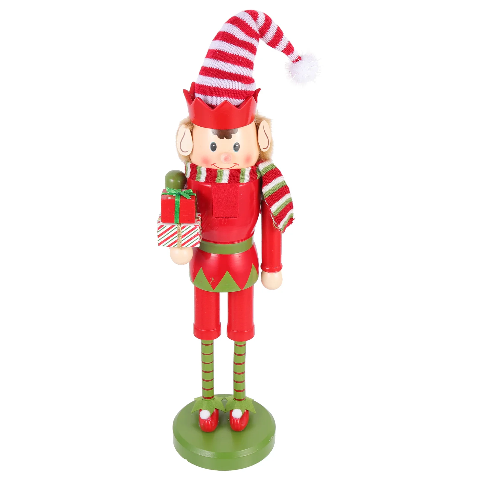 

Desktop Xmas Nutcracker Wooden Elf Decoration Christmas Nutcracker Ornament Home Office Decoration Xmas Wood Nutcrackers