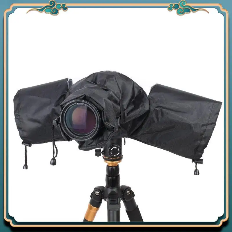 ABJG-Universal Camera Photography Raincoat Medium Telephoto Lens Rainproof Sand Cover Slr Camera Rain Cover For Nikon Canon Dslr