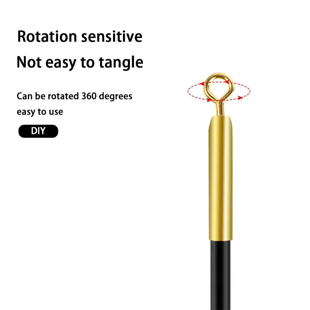 10 stücke 360 Grad Roating Copper Angeln Schwimmer halter gerade Typ frei drehbar 360 Grad frei Schwimmer halter