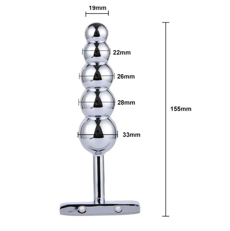Металлическая огромная Анальная пробка, спиральный фаллоимитатор в виде пагоды с пятью шариками, секс-игрушки для женщин и мужчин, Мастурбаторы, Анальные игрушки, большой расширитель для взрослых, БДСМ