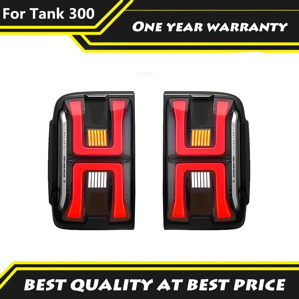 Car Full LED Taillights Modified Rear Lamp Light Assembly Fit For Tank 300 2022-2024 Tail Light With Sequential Rear Light