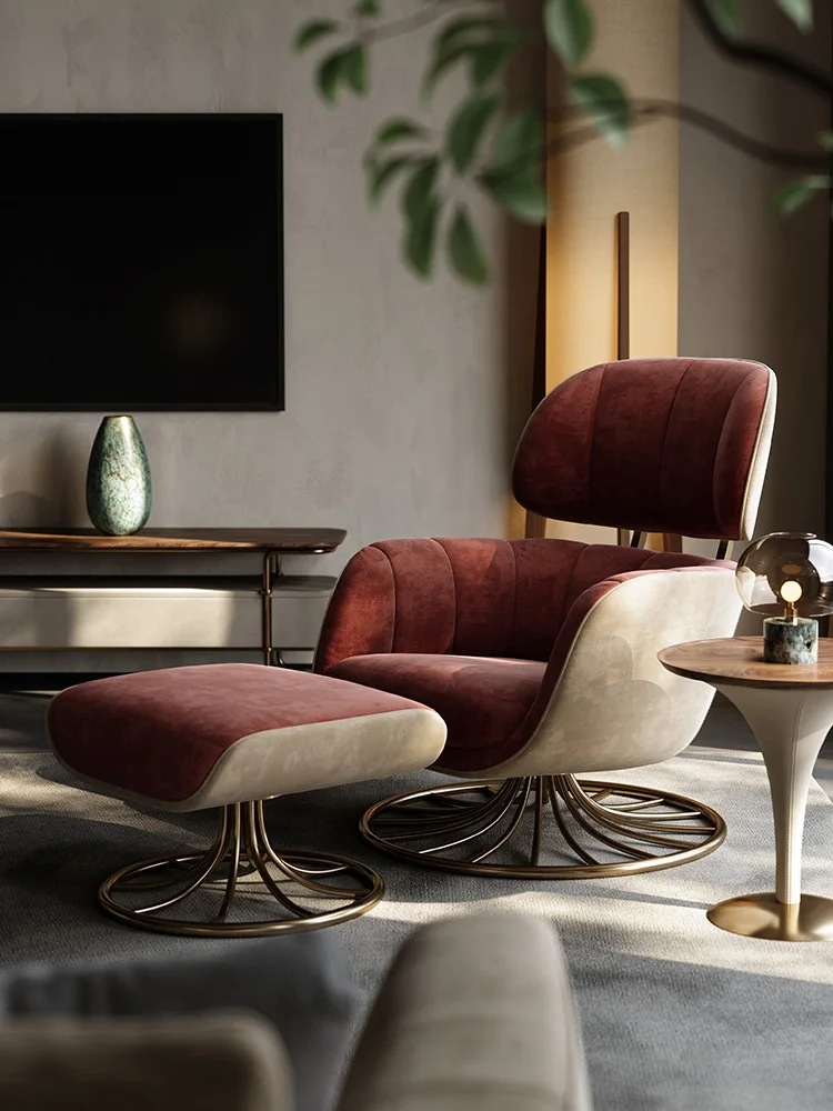 

Итальянский стул для отдыха, домашний дизайнерский стул для гостиной, роскошный кожаный диван для отдыха