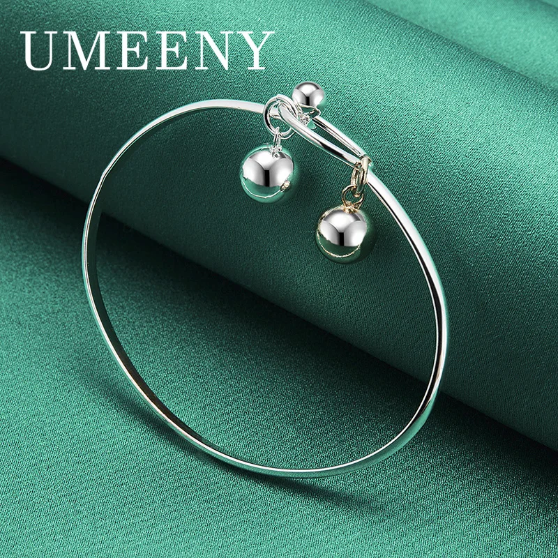 

Charm 925 Sterling Silver Exquisite Round Bead Bracelet Women Pendant Accessories Wedding Temperament Party