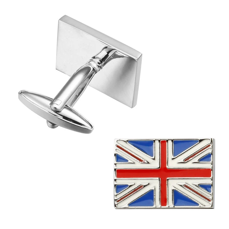 High quality British flag cufflinks fashionable French shirt exquisite brass material design men's wedding cufflinks