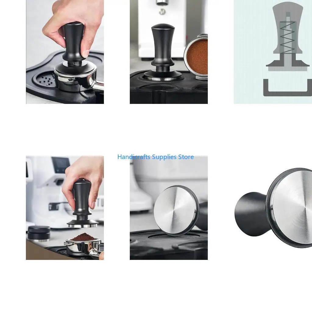 R1WA 51mm 58mm Espressos Coffee Tamper Spring Loaded Stainless Steel Espressos Tamper