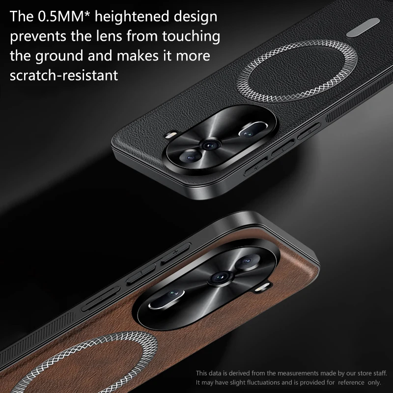 Luxury PU Leather Case For Oppo Reno11 Pro 11 F F25 Pro 5G Magsafe Magnetic Lens Protection Shockproof Cover For Oppo Reno10 Pro