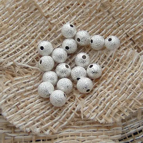 4MM 6MM 8MM 10MM Silver Color and Gold Color Brass Metal Round Beads Matte beads Handmade Jewelry Findings Accessories