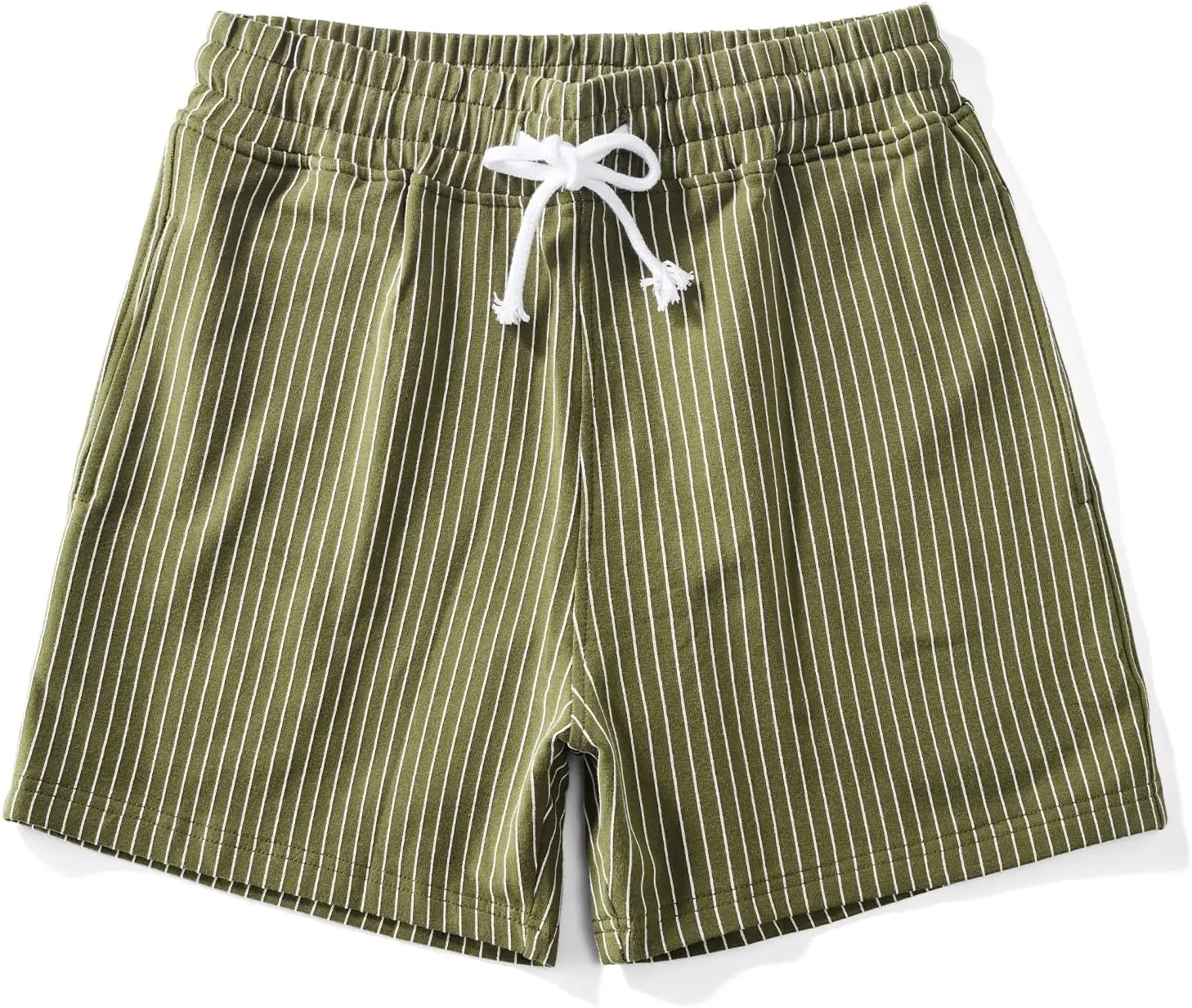 

Mens Sweat Workout Shorts 5 Inch Cotton Sweatshort Casual Striped Pajamas Summer Athletic Short
