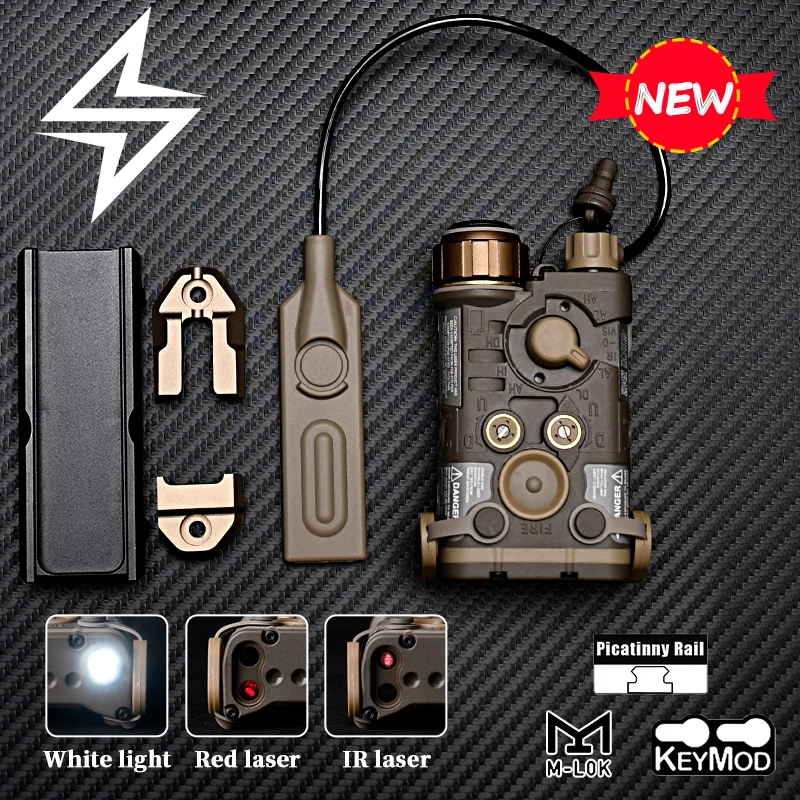 

WADSN New Nylon NGAL Infrared Laser L3-NGAL Strobe Light LA23 Plug Switch With Pressure Pad Switch Mount Picatinny MLOK Rail