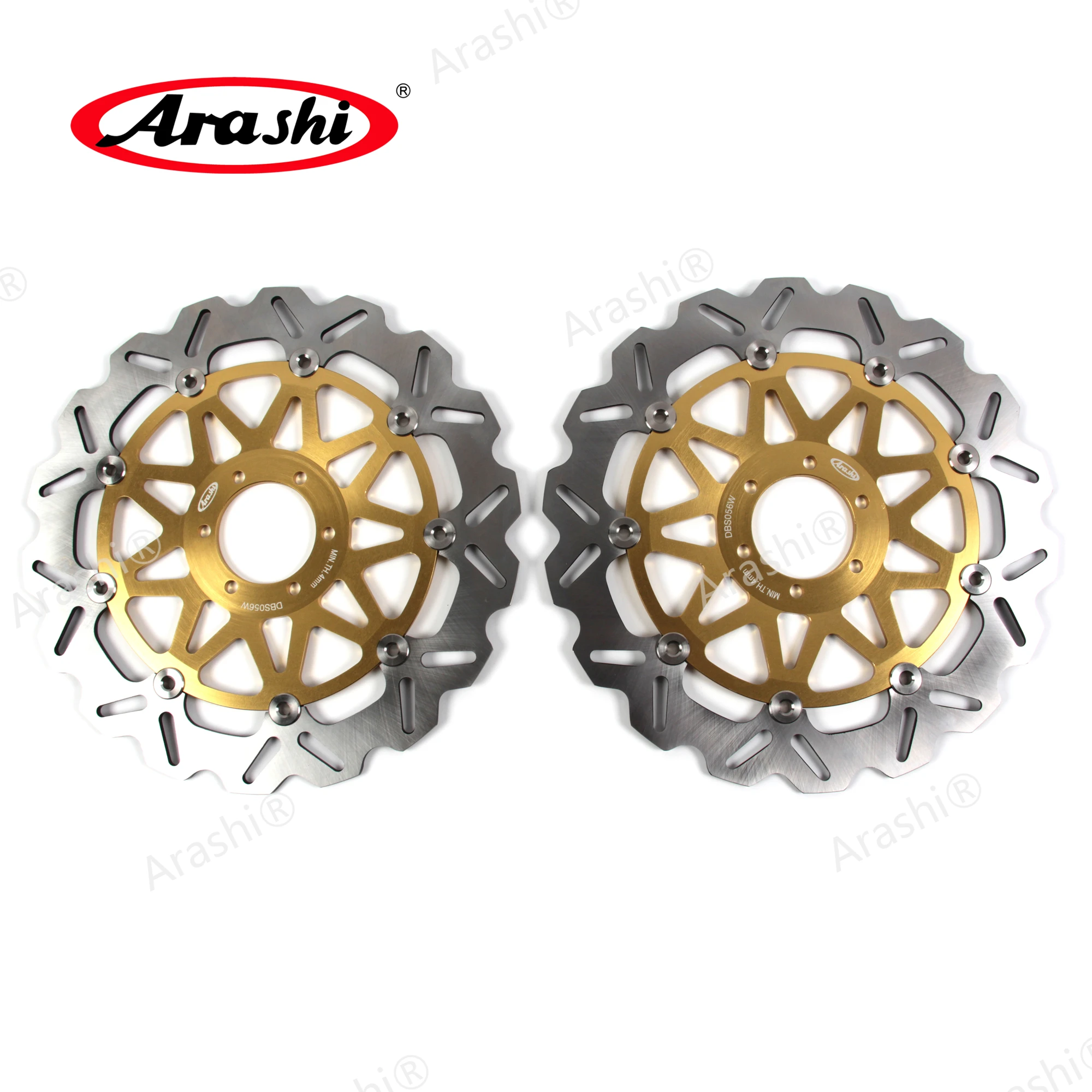 ARASHI CNC Front Brake Rotors Floating Discs For DUCATI SPORT 800 2003 2004 / SS SUPERSPORT 800 2003 2004 2005 Aluminium Disk