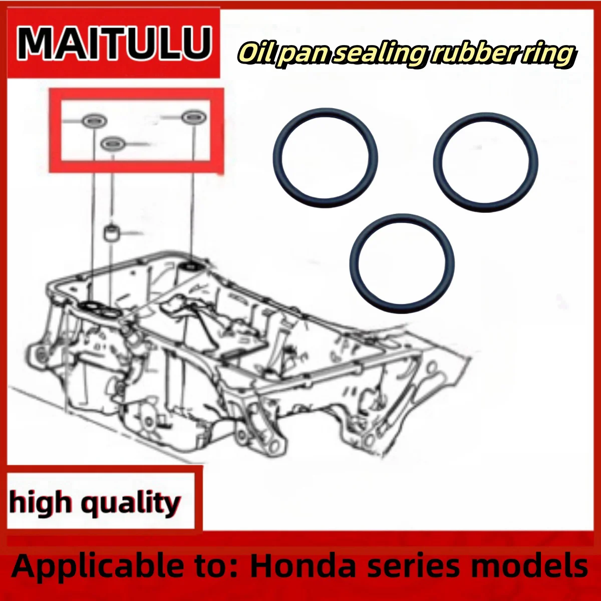 

91301-RNA-A02 is suitable for Accord Civic ZR-V/CR-V/HR-V car engine oEngine oil pan O-ring sealing gasket