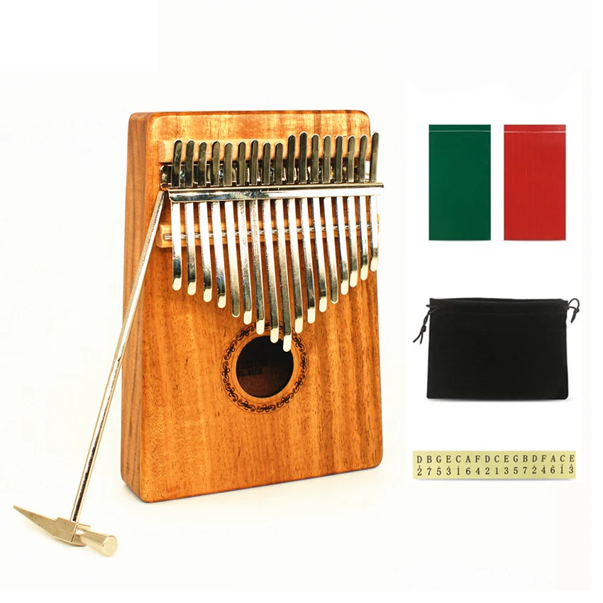 

JDR 17 Key Finger Kalimba Mahogany Thumb Piano Beginners Bag Keyboard Music Marimba Ore Metal Wood Musical Instrument