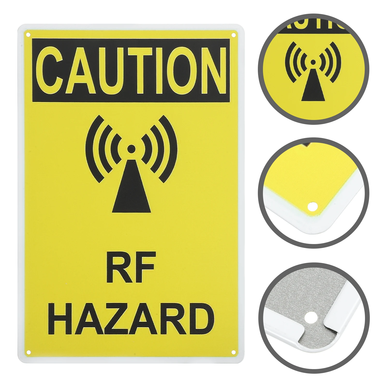 

High Visibility Radio Frequency Warning Sign Wall Safety Signage For Factory Warehouse Parking Lot Lightweight