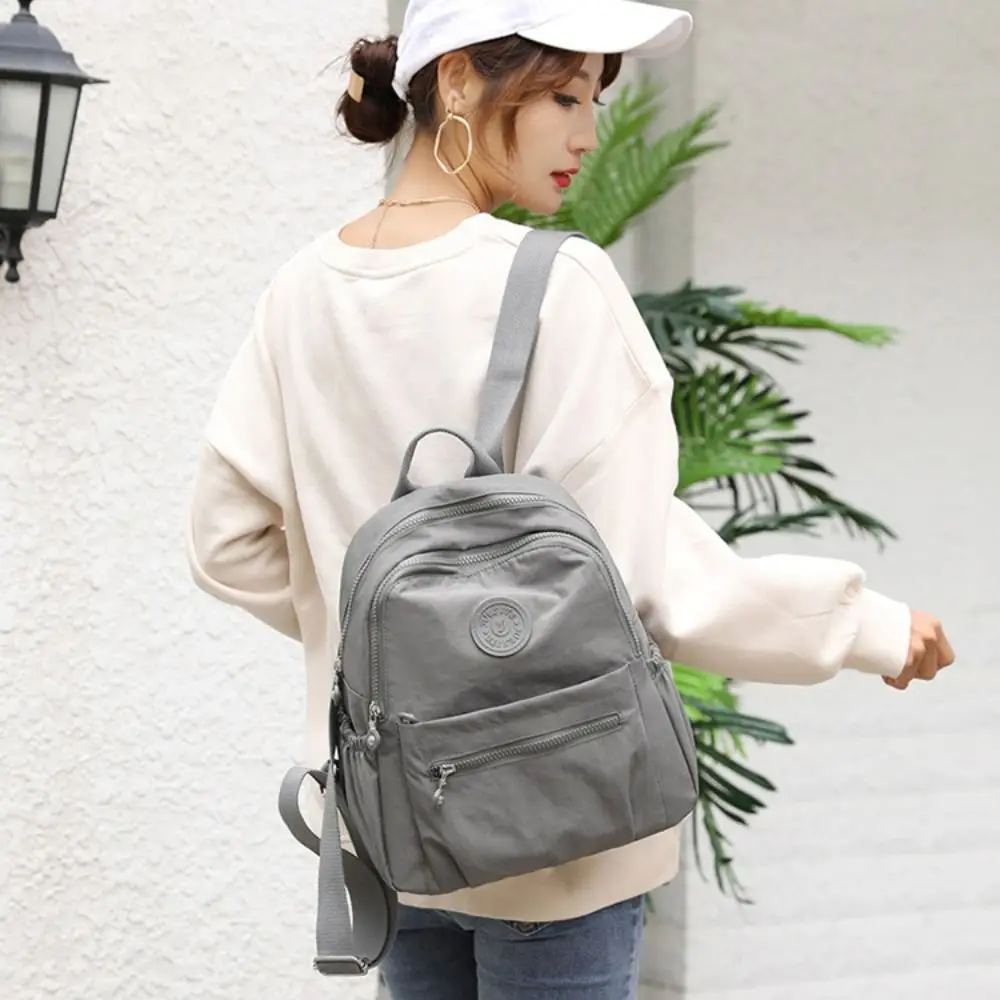 

Large Capacity Simple Small Backpack Washable Multi-Function Shoulder Bag Trendy Lightweight Rucksack Outdoor