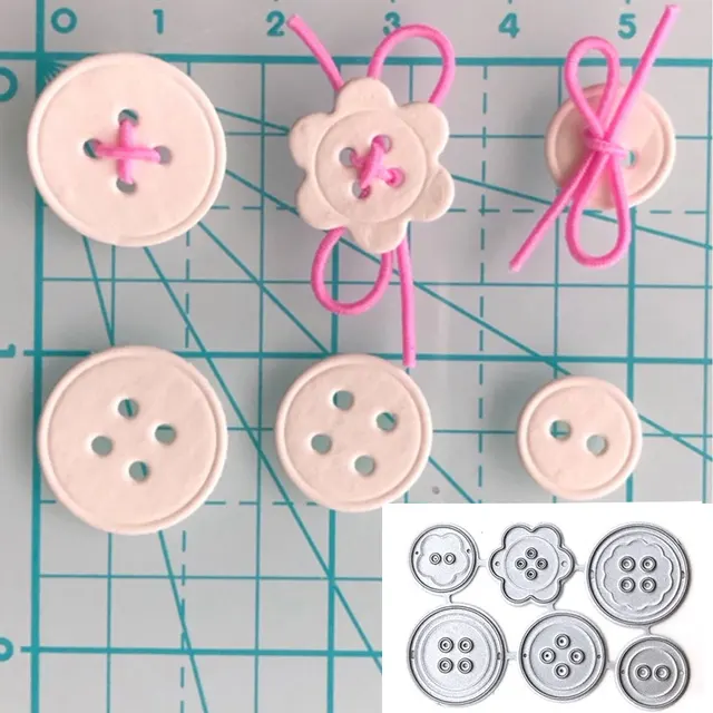 Przycisk Metalowe matryce do wycinania Szablon DIY Scrapbooking Album Papierowy szablon kartki