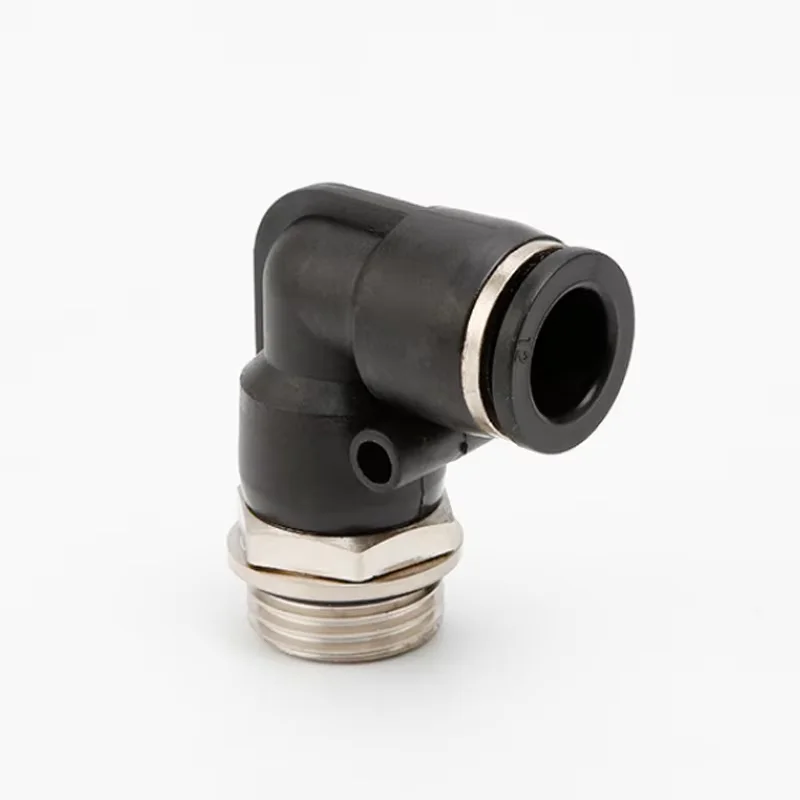 

G thread PL Elbow Pneumatic Fittings Coupling 4 6 8 10mm Hose Quick Connector Male Thread 1/8＂1/4＂3/8＂1/2＂Air Water Pipe Joint