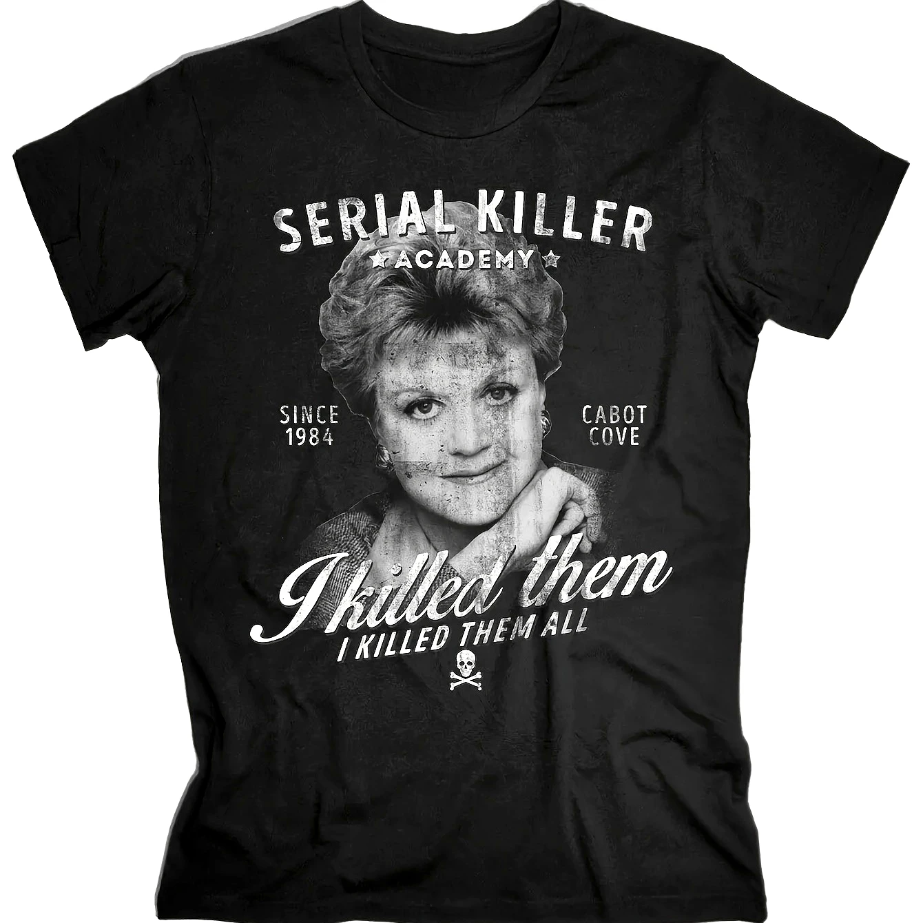Men's Murder She Wrote TV Series Theme T-Shirt Jessica Fletcher Serial Killer Print Tee Featuring The Slogan - zdjęcie 1