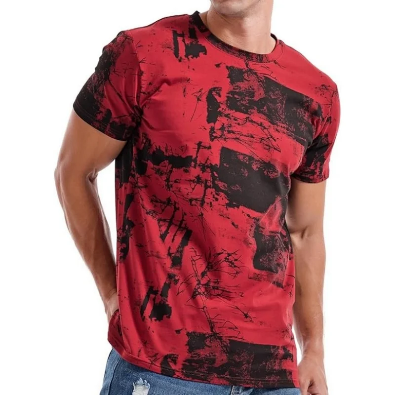 

2025Men's printed fishing graphic T-shirt with high-performance short sleeves, quick-drying casual