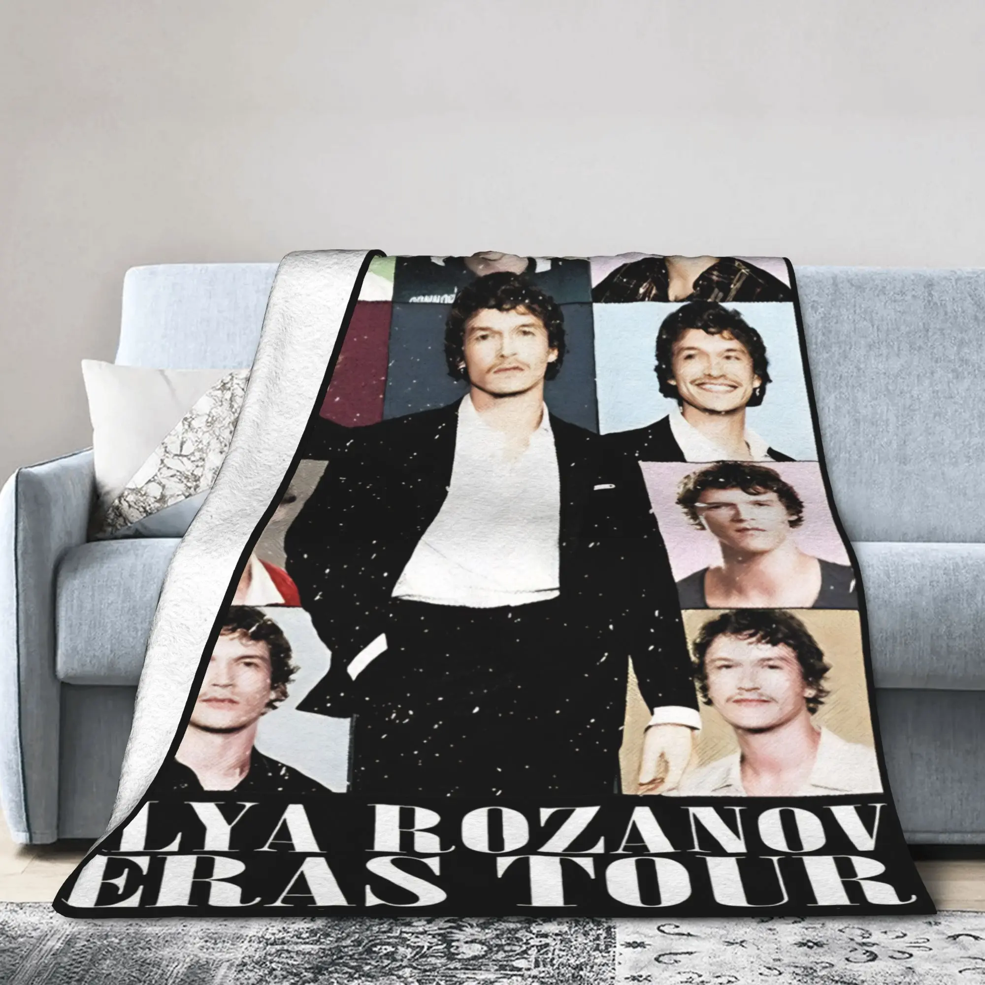 Jonathan Bailey Actor Velvet Throw Blanket Comedy Blanket for Sofa Bedroom Warm Quilt