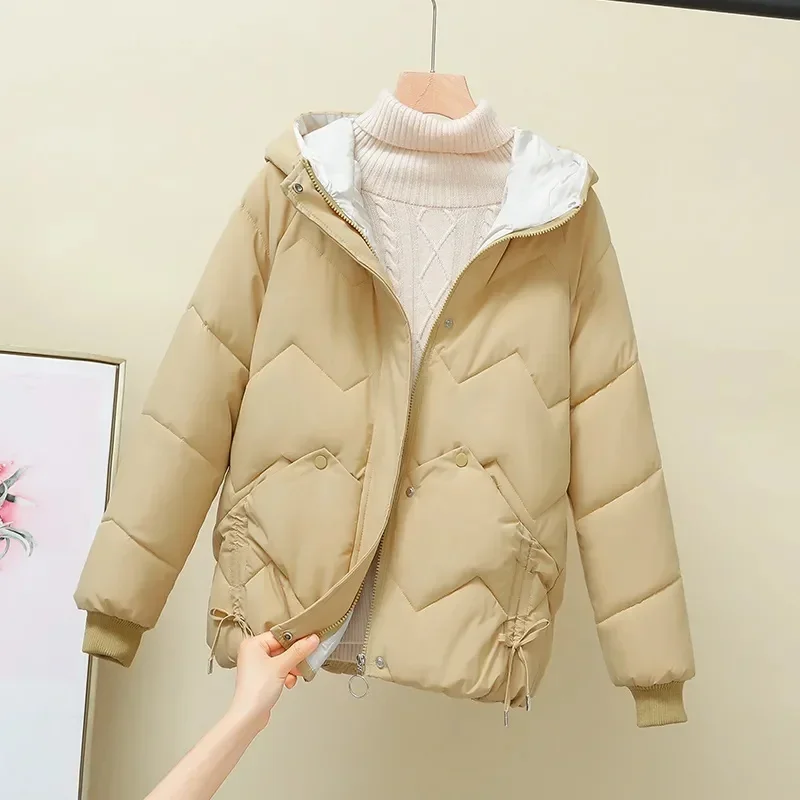 

2023 New Parka Women Winter Jacket Coats Cotton Casual Hooded Jackets Women Thick Warm Winter Parkas Female Overcoat Coat