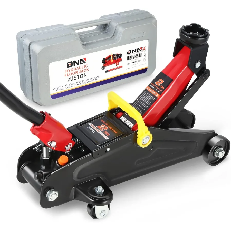 DNA MOTORING TOOLS-00234 Low Profile Hydraulic Trolley Service Floor Jack 2 Ton 4000 lbs Capacity Lifting Range 5.1