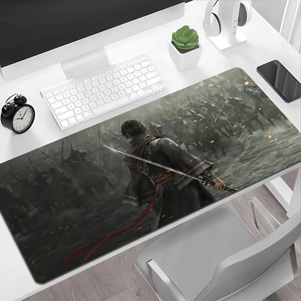 Dynasty Warriors Mouse Pad HD Printing Computer Gamers Locking Edge Non-slip Mause Pads XXL90x40cm Keyboard PC Desk Pad cs lol X