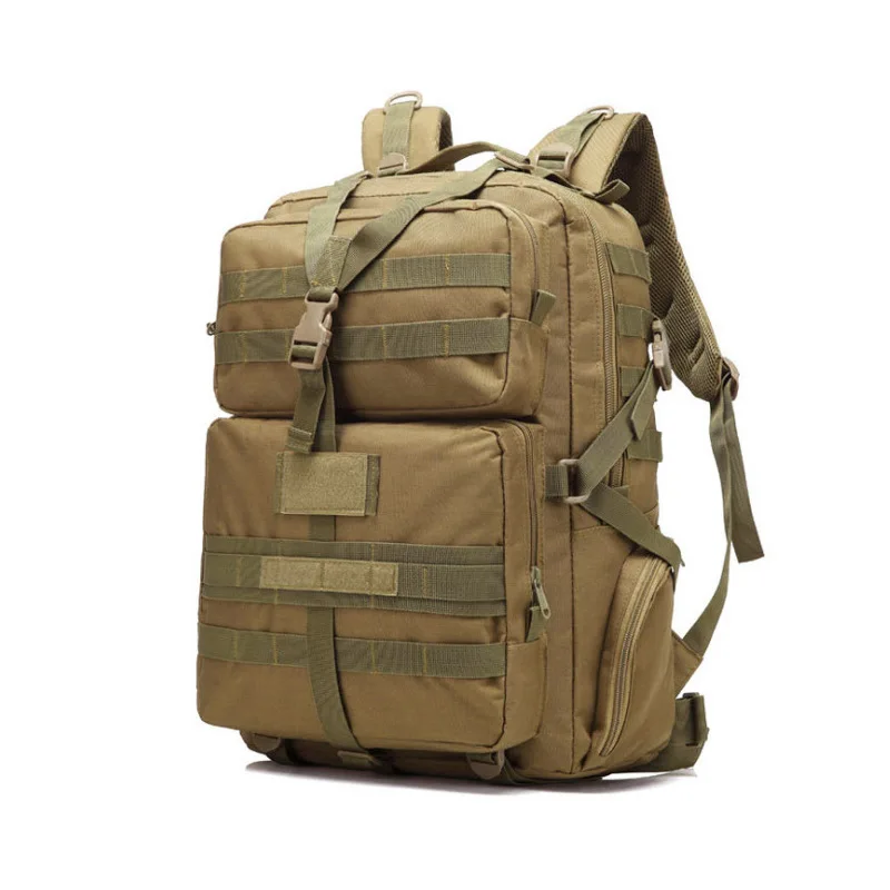 Tactical Outdoor Hiking Backpack Mens Waterproof Breathable High-capacity Bags Male Solid Color Wear-resistant Travel Backpacks