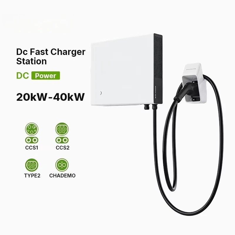 New EVEGO EV Charger Nacs CCS1 CCS2 Wallbox 40kW DC Single Solar Charging Station