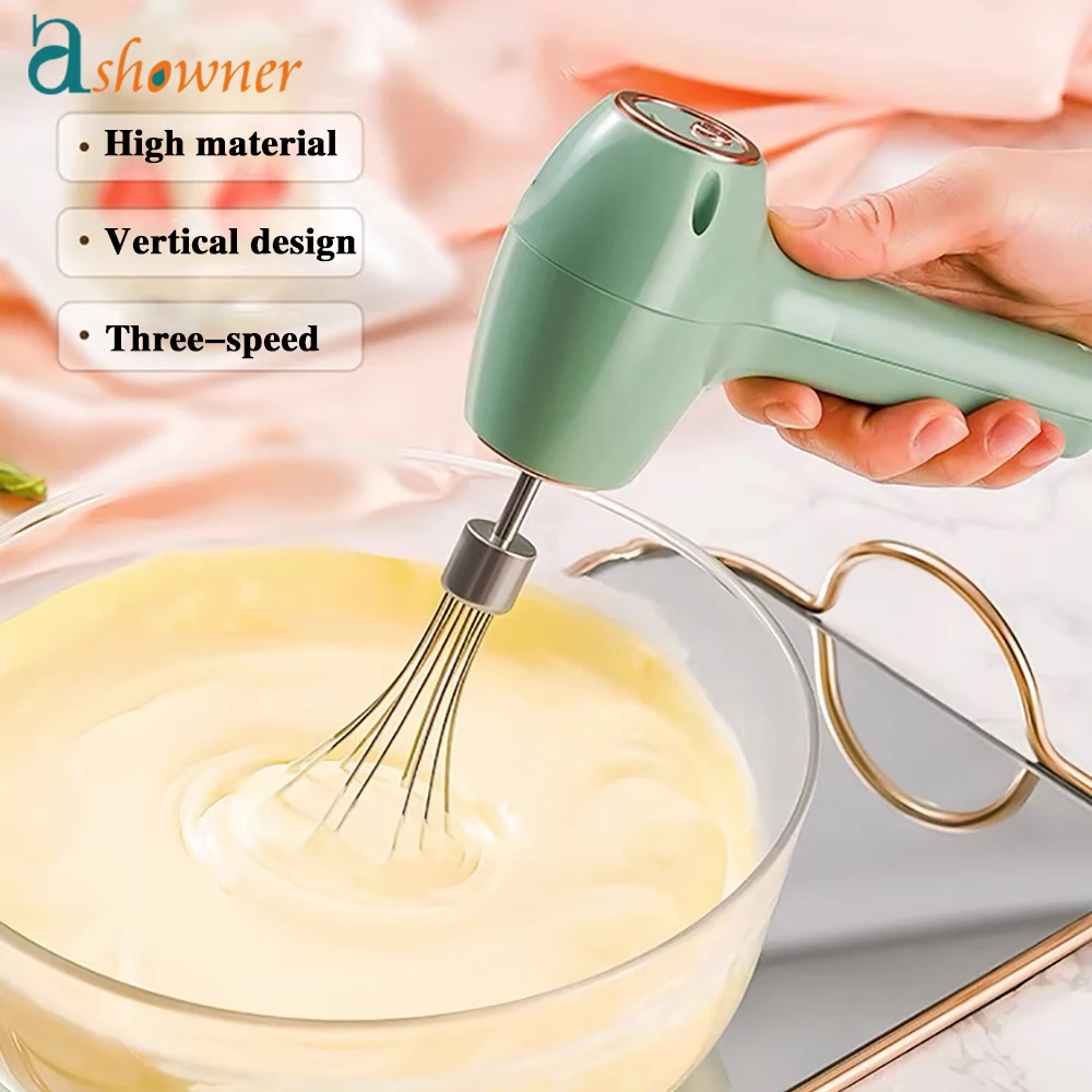 

Wireless Portable Electric Food Mixer Automatic Whisk Dough Egg Beater Baking Cake Cream Whipper Kitchen Tool