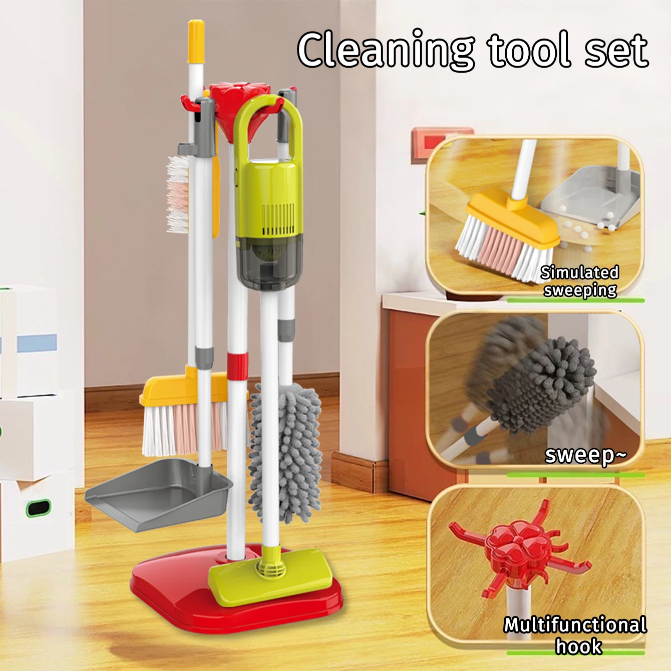 Children's Floor Cleaning Toy - Kids Outdoor Broom ulasan dan harga