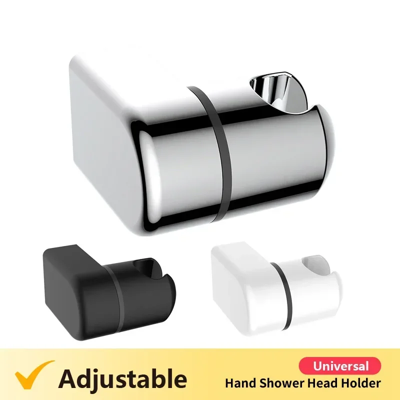 

Universal Hand Shower Head Holder Adjustable Full Plating Shower Rail Head Holder Bathroom Bracket Stable Rotation