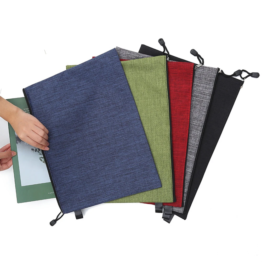 

10pcs B4 File Organizer Waterproof Oxford Cloth Document Holder Student School Office Portable Storage Folder Pouch