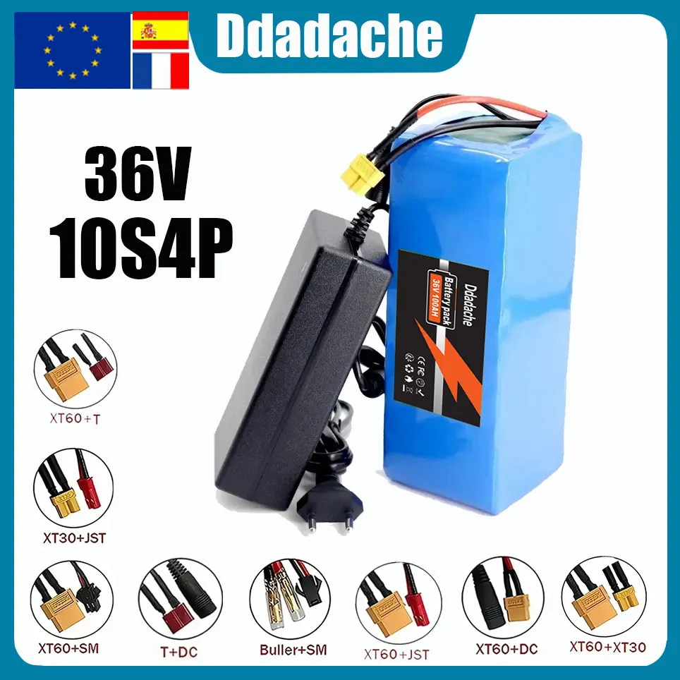 Neuer 36V 100Ah 1000W 10S4P DC/T Lithium-Ionen-Akku 100Ah für 42V E-Bike Elektrofahrrad Roller mit BMS
